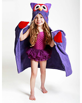 Zoocchini Kids Hooded Towel, Olive the Owl - 100% cotton Towels And Flannels