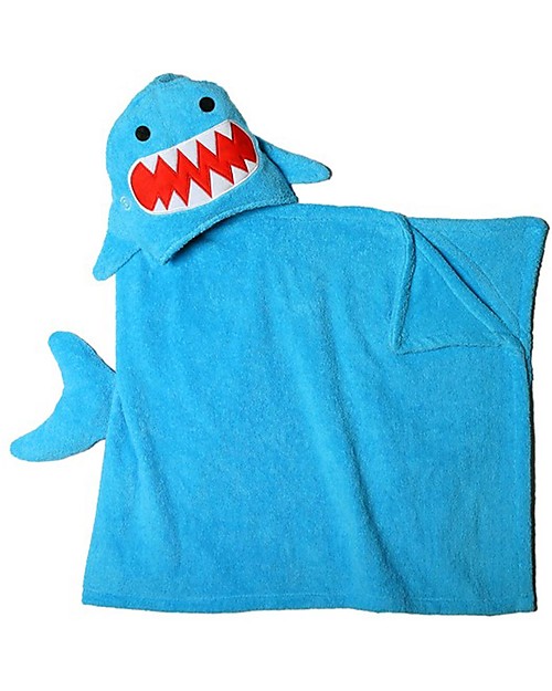 Zoocchini Kids Hooded Towel, Sherman the Shark - 100% cotton Towels And Flannels