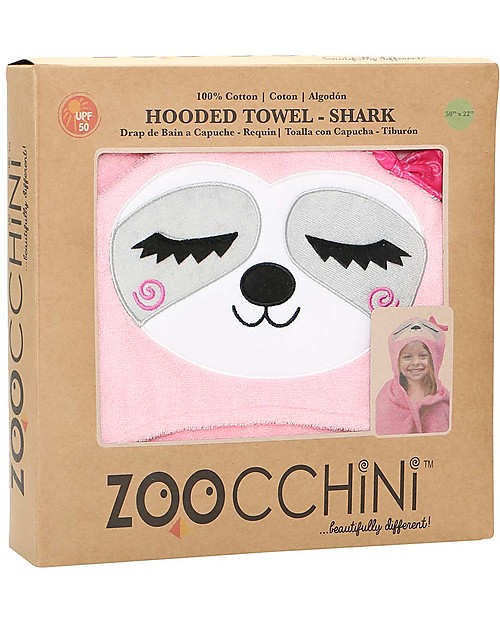 Zoocchini Kids Hooded Towel - Sloth - 100% cotton Towels And Flannels