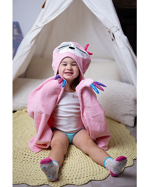 Zoocchini Kids Hooded Towel - Sloth - 100% cotton Towels And Flannels