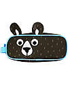 Zoocchini Printed Pencil Case for School with Zip Closure - Bear Pencil Cases