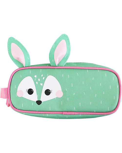 Zoocchini Printed Pencil Case for School with Zip Closure - Fawn Pencil Cases