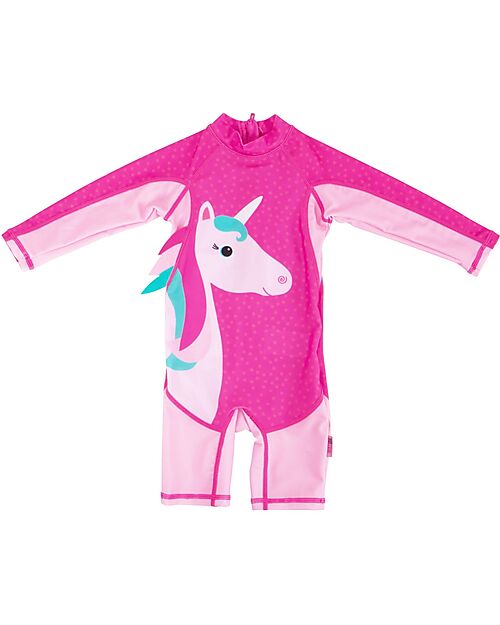 Zoocchini Rashguard One Piece Swimsuit - Una the Unicorn - UPF 50+ Uv-Safe T-shirt