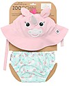 Zoocchini Swim Diaper & Sun Hat Set - Allie the Alicorn - UPF 50+ Swim Diaper