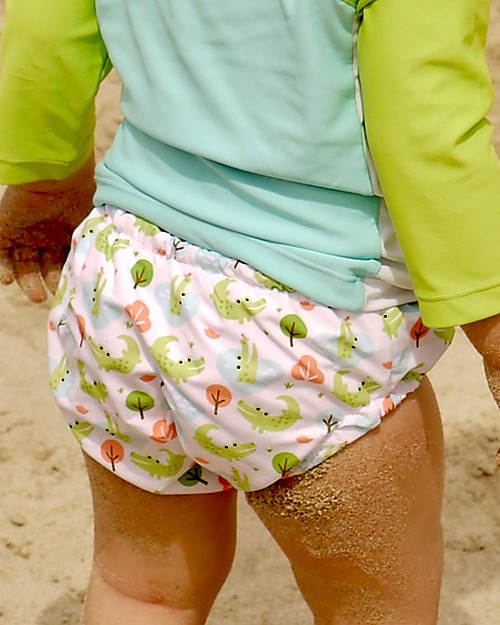 Zoocchini Swim Diaper & Sun Hat Set - Alligator - UPF 50+ Swim Diaper