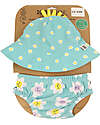 Zoocchini Swim Diaper & Sun Hat Set - Daisy - UPF 50+ Swim Diaper