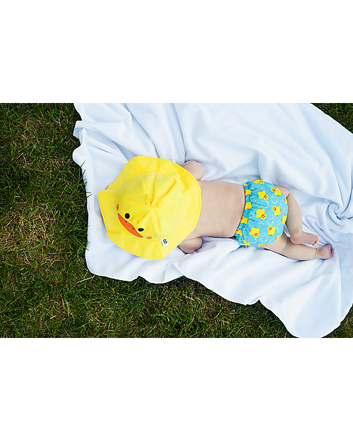 Zoocchini Swim Diaper & Sun Hat Set, Duck - UPF 50+ Swim Diaper