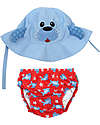 Zoocchini Swim Diaper & Sun Hat Set - Seal - UPF 50+ Swim Diaper