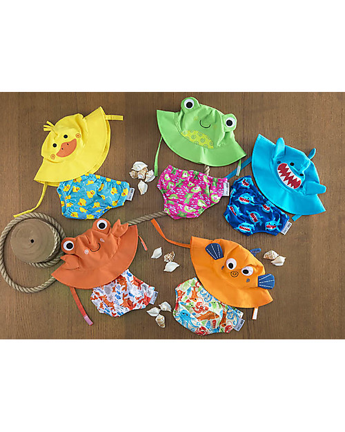 Zoocchini Swim Diaper & Sun Hat Set, Shark - UPF 50+ Swim Diaper