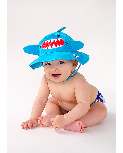 Zoocchini Swim Diaper & Sun Hat Set, Shark - UPF 50+ Swim Diaper