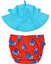 Zoocchini Swim Diaper & Sun Hat Set - Sherman lo Squalo - UPF 50+ - New Design Swim Diaper