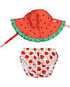 Zoocchini Swim Diaper & Sun Hat Set - Strawberry Delight - UPF 50+ Swim Diaper