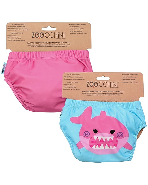 Zoocchini Swim Diaper - Sophie the Shark - Set of 2 Swim Diaper