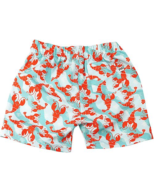 Zoocchini Swim Shorts - Breathable Fabric - Logan l'Aragosta - UPF 50+ Swimming Trunks