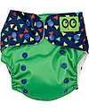 Zoocchini Washable, Pocket Diaper - Devin the Dinosaur - 2 Inserts Included - 3-16 kg Washable Nappies