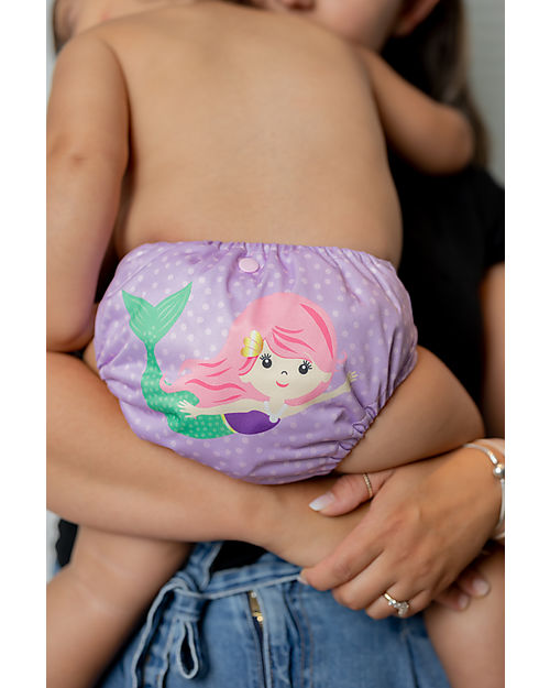 Zoocchini Washable, Pocket Diaper - Mermaid - 2 Inserts Included - 3-16 kg Washable Nappies
