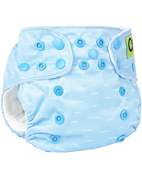 Zoocchini Washable, Pocket Diaper - Shark - 2 Inserts Included - 3-16 kg Washable Nappies