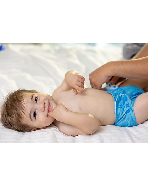 Zoocchini Washable, Pocket Diaper - Shark - 2 Inserts Included - 3-16 kg Washable Nappies