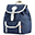Children Backpack 25 x 26 x 25.5 cm, Dark Blue - Water-resistant, real leather details Children Backpack 25 x 26 x 25.5 cm, Dark Blue - Water-resistant, real leather details