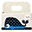 Diaper Caddy - Blue Whale - Cotton canvas