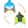 Reversible Winter Hat Anti-UV UPF 50+, Shark+Crocodile - 100% pile Reversible Winter Hat Anti-UV UPF 50+, Shark+Crocodile - 100% pile