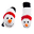 Fleece Puppet Mittens Snow Man, 2-6 years Fleece Puppet Mittens Snow Man, 2-6 years
