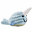 Narwhal Rattle - 100% Cotton, 12 cm approx.