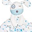 Doudou Comforter Lovie - Blue Puppy - 100% Cotton Muslin Doudou Comforter Lovie - Blue Puppy - 100% Cotton Muslin