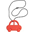Teether Red Car & Teething Necklace 2-in-1 - 100% Food Grade Silicone Teether Red Car & Teething Necklace 2-in-1 - 100% Food Grade Silicone