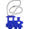Teether Blue Train & Teething Necklace 2-in-1 - 100% Food Grade Silicone