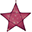 Star Lantern Light Small 30 x 30 - Red Macaron - 100% Cotton