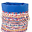 Toy Bag Palio Collection, Stripes with Blue Inner, Made in Italy - 100% Cotton
