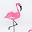 Set of 2 Waterproof Velcro Bib, Flamingo Set of 2 Waterproof Velcro Bib, Flamingo