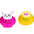 Reversible Summer Hat Anti-UV UPF 50+, Bunny+Daisy - 100% cotton Reversible Summer Hat Anti-UV UPF 50+, Bunny+Daisy - 100% cotton