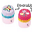 Reversible Kids Cap SPF 50, Butterfly+Tulip - 100% cotton