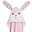 Baby Towel with Hood, Beatrice the Bunny - 100% cotton Baby Towel with Hood, Beatrice the Bunny - 100% cotton