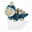 Dinosaur Rattle - Petrol Blue - Fair Trade - Organic Cotton Dinosaur Rattle - Petrol Blue - Fair Trade - Organic Cotton