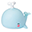 Little LED Light, Whale - Light Blue