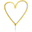 LED Neon Light, Heart - Yellow