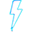 LED Neon Light, Bolt - Blue