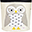 Storage Bin - Snowy Owl - 100% Cotton Storage Bin - Snowy Owl - 100% Cotton