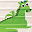 Montessori Front Facing Book Rack - Green Dragon