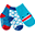 Grip+Easy Antislip Socks 3 Pack - Sherman the Shark Grip+Easy Antislip Socks 3 Pack - Sherman the Shark