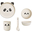 Bamboo Dinner Set, 4 pieces - Black & White Panda
