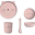 Bamboo Dinner Set, 4 pieces - Pink Cat Bamboo Dinner Set, 4 pieces - Pink Cat