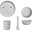 Bamboo Dinner Set, 4 pieces - Grey Rabbit Bamboo Dinner Set, 4 pieces - Grey Rabbit