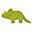 Triceratops, Baby Dinos - 100% Natural Rubber