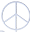 LED Neon Light, Peace - White