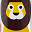 Water Bottle with Spout - Lion - 350 ml - BPA e phthalate free