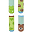 Set 4 Pack of Anti-slip Socks - Frog and Bear - Brown/Green